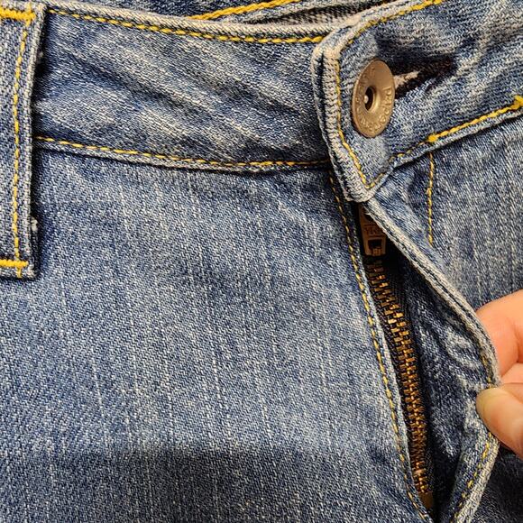 Paper Denim & Cloth Flare Jeans Size 25x31 Blue Low Waist Cotton Light Wash Y2K - Picture 7 of 16